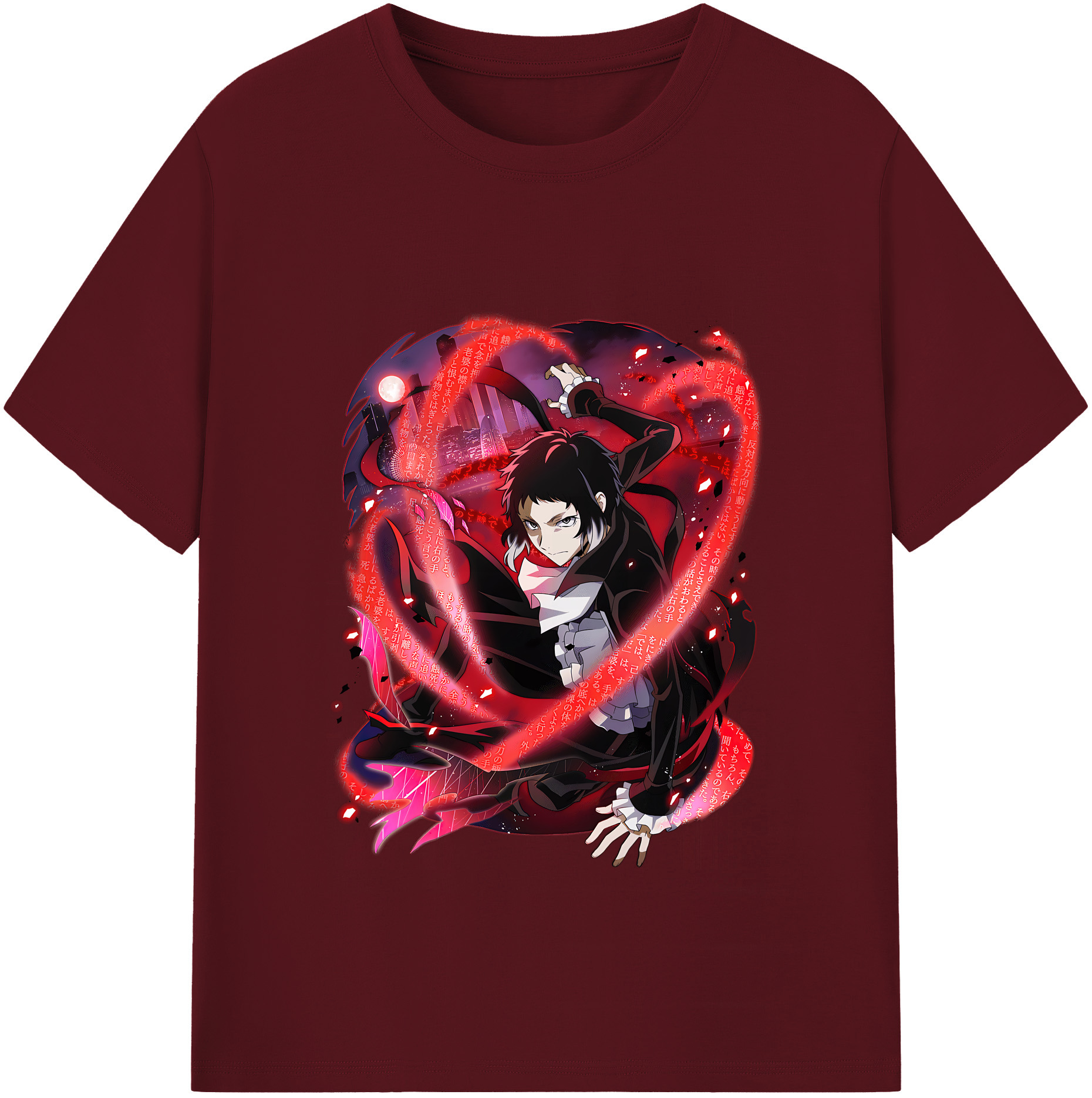 （画像用） 文豪ストレイドッグス Bungo Stray Dogs 綿100％半袖Tシャツ（フロントプリント）
